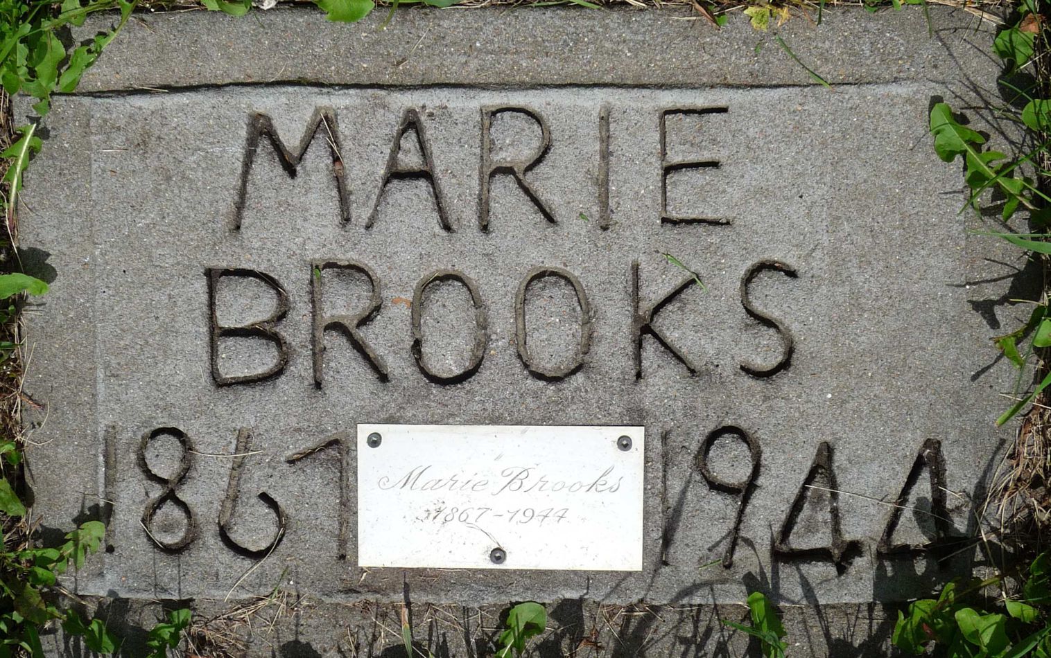 Tombstone of Marie (Grégoire) Brooks